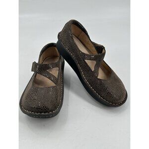 Allegria Day Women's Comfort Shoes Mary Janes Brown Leather 37 / 6.5M